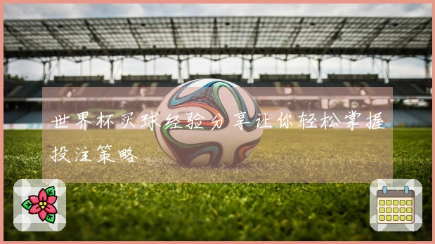 世界杯买球经验分享让你轻松掌握投注策略